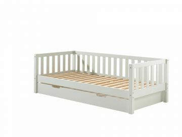 1-persoonsbed Kajuitbed - Fridus met bedlade in massieve den wit gelakt Wit 211x99 cm – stijlvol en praktisch