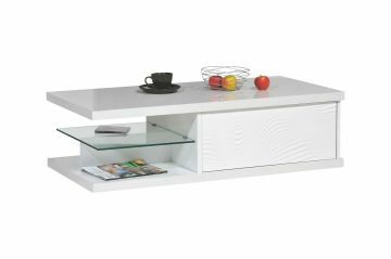 SCI_15SD2930 | Lima blanc brillant  - table basse 120x60cm avec led intégré | Belfurn