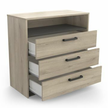Commode Watson Ladenkast - commode 3 lades/1 vak Bruin 39x82 cm – stijlvol en praktisch