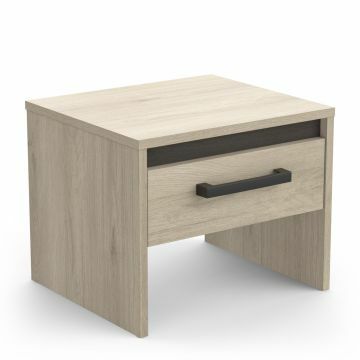 Nachtkastje Watson nachtkast met 1 lade Bruin 34x39 cm – stijlvol en praktisch