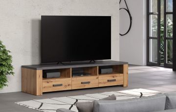 TE_2228322E2 | Follow - meuble tv 180x43x50cm en chêne artisan et vieux gris | Belfurn