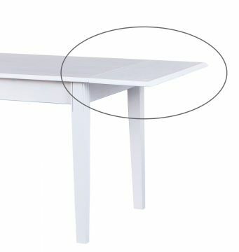 IL20901476 | Rallonge de table Westerland 18. de 40cm en pin massif blanc, style campagnard | Belfurn