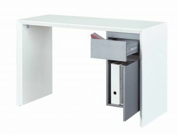 IL52040030 | Bureau Megara blanc laqué/gris PVC | Belfurn