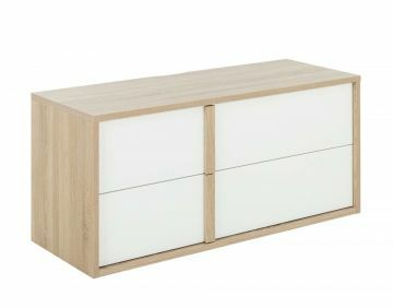 GA-1H1Y332 | Curtys blanc  meuble tv 2 tiroirs | Belfurn