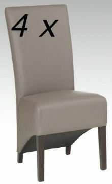 D07_4x_st-ant-ta | 4 stoelen TOINE in eco-leder taupe | Belfurn