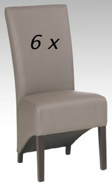 D07_6x_st-ant-ta | 6 chaises TOINE en eco-cuir taupe | Belfurn