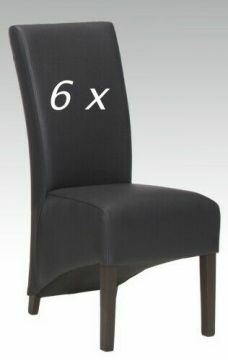 D07_6x_st-ant-zw | 6 stoelen toine in eco-leder zwart | Belfurn