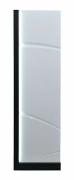 SCI_14SO3410 | Eclips kolomkast 49cm in zwart eiken met witte hoogglanslak deur | Belfurn