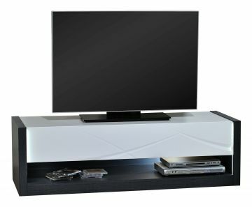SCI_14SO3301 | Eclips tv meubel 150cm in zwart eiken met witte hoogglanslak lade | Belfurn