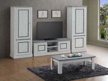 O01_17015-60122-17015 | TV-wand Emma-3 bestaande uit Tv-meubel met 2 x kolom volle deur | Belfurn