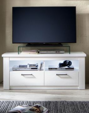 TE_173531456 | Georgia  meuble tv style campagnard finition décor pin blanc | Belfurn