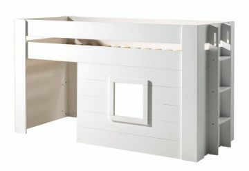 VI-NOHS9014 | Lit Noah mezzanine en pin massif coloris blanc laqué 90x200cm | Belfurn