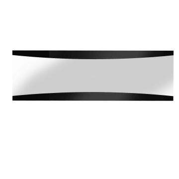 SCI_19SB1711 | TIAGO zwart-witte hoogglans - spiegel 180x55cm | Belfurn