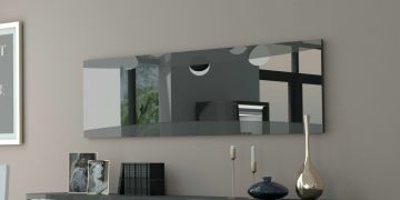 SCI_19SA1711 | TIAGO gris-blanc laqué - miroir 180x55cm | Belfurn