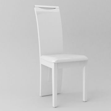 SCI_19SC2521 | Glossy blanc - lot de 2 chaises de séjour en laque brillante | Belfurn