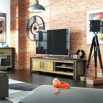 SCI_21SB3320 | Backya brun - armoire tv  200cm | Belfurn