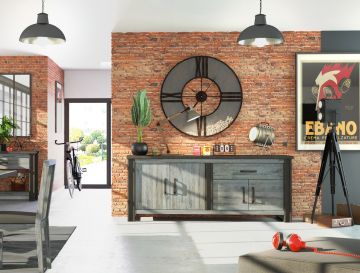 SCI_21SA3041 | Backya gris - Dressoir 220 cm | Belfurn