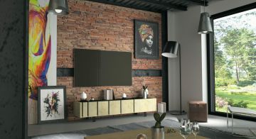 SCI_18SB3330 | Russel - meuble tv 190cm en décor chêne claire | Belfurn