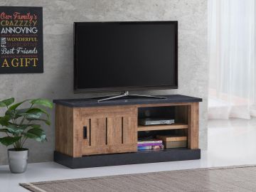 O01_EC60177-s5V | Etienne - Tv-meubel industriele in mango decor met zwarte profielen | Belfurn