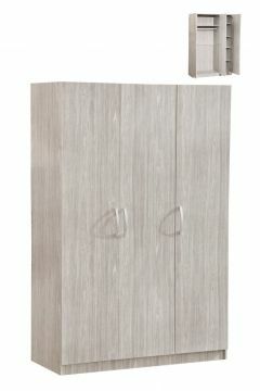 O01-DNWAR300103 | armoire 3 portes EDEN 120 cm chêne gris | Belfurn