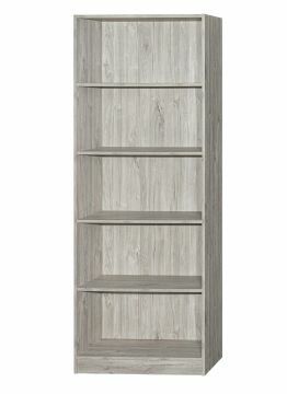 O01-dnstc201450-3 | Bibliothèque ELMO 5 niches en décor chêne gris | Belfurn
