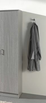 O01_DNWAR165000-gr | armoire à linge 1 portes EDEN 40cm chêne gris | Belfurn