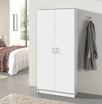 O01_DNW200103-1 | armoire 2 portes lingère EDEN 60cm blanc | Belfurn