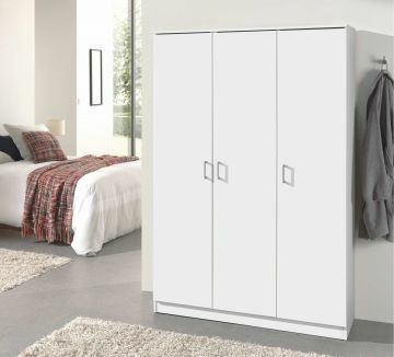 O01-DNW300102-1 | armoire à linge 3 portes EDEN 120cm blanc | Belfurn