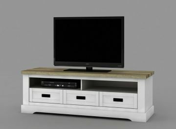 I02_COV-05 | Landelijke Tv-meubel   white wash Coventry 155cm | Belfurn