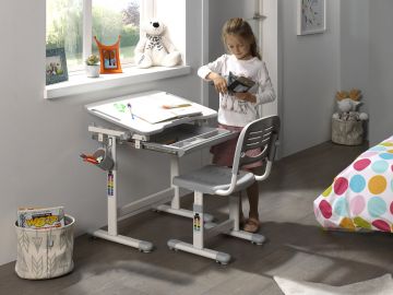 VI-CLBU20115 | Bureau avec chaise pour enfant COMFORT- 201 gris | Belfurn