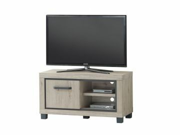 O01_EC60124 | Tv-meubel 110cm Elodie in licht eiken decor met grijze omlijning | Belfurn