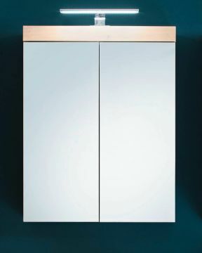 TE_139340592 | Badkamerkast spiegelkast Amanda -zijden in melamine eiken kleur- 60 x 77cm | Belfurn