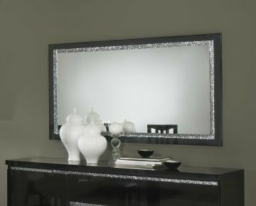 M27_crom-zw-sp180 | Miroir Cromo de 180cm de coloris noir laqué | Belfurn