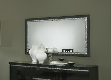 M27_crom-zw-sp140 | Miroir Cromo de 140cm de coloris noir laqué | Belfurn