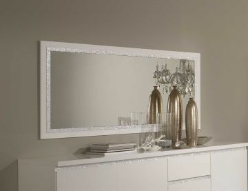 M27_crom-wh-sp140 | Miroir Cromo de 180cm de coloris blanc laqué | Belfurn