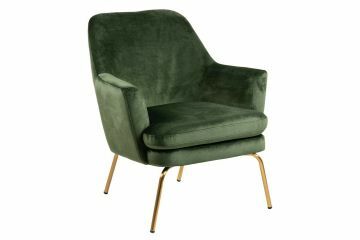ACT- 0000078612 | Christer luxe fauteuil stof fluweel VIC-68 Forest groen-poten koperkleurig | Belfurn