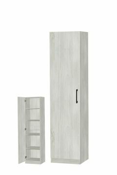 O01_DNW165000-2 | armoire à linge 1 portes EDEN 40cm chêne blanchi | Belfurn