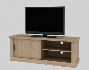 I02-JUMTV-150 | Jumbo meuble tv 120cm décor chêne claire | Belfurn