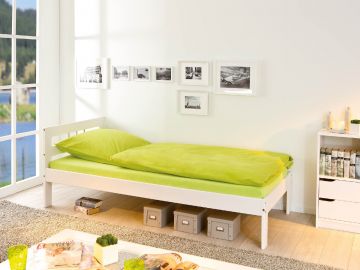 IL20900225 | Massief houten bed FANA 90x200 wit getint | Belfurn