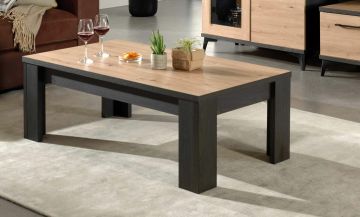 M27_Salta-FEL-3 | Lodz table basse 130x70cm couleur décor chêne et noir | Belfurn