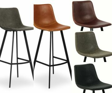 R05-5518 | Lot de 2 chaises de bar Ozan en PU, hauteur d'assise 75 cm | Belfurn