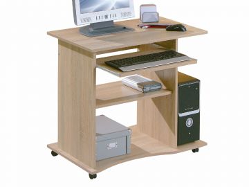 IL19300030 | meuble bureau pc compacte DURINI en chêne sonoma | Belfurn