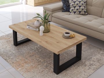 Salontafel Balencia lichte eik - salontafel 130x65cm Lichte eik 130x65 cm – stijlvol en praktisch