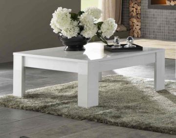 Modena salontafel vierkant 100 x 100 cm in witte hoogglanslak Modena salontafel vierkant 100 x 100 cm in witte hoogglanslak
