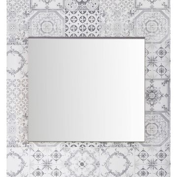 TE_133640321 | Badkamerkast SETONE spiegel 60x55cm type 403 -wit met grijs | Belfurn