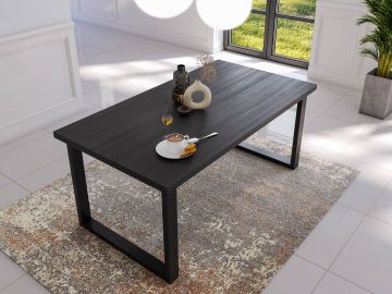 D07_VAL-TA180-ZW | Balencia zwart - eettafel 180cm | Belfurn