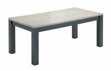O01_DS017 | Table de séjour 170x95cm Elodie plateau couleur chêne claire et pieds en gris | Belfurn