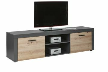 IL17203520 | CORBETO TV meubel 180cm met antraciet kader en licht beuken fronten | Belfurn