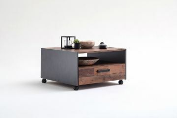 TE_110013723 | Table basse Universal avec tiroir mélaminé vieux bois matera gris | Belfurn