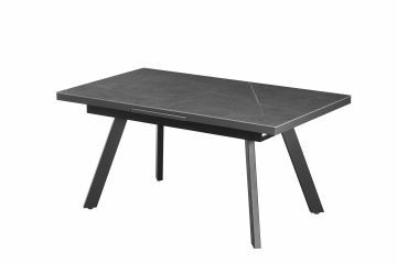 O01_OST2312AG | Table à manger extensible Armani 160/200 x 90 cm en céramique grise | Belfurn